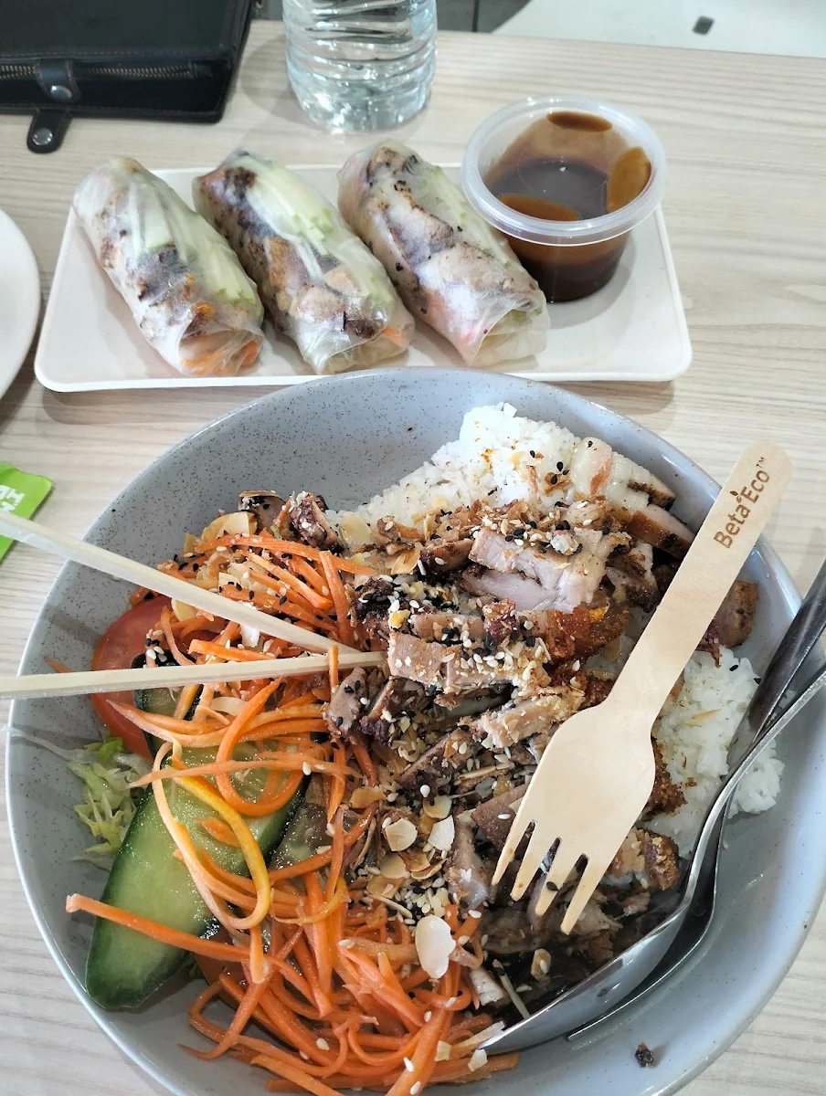 Crispy Pork and Apple Rice Rolls