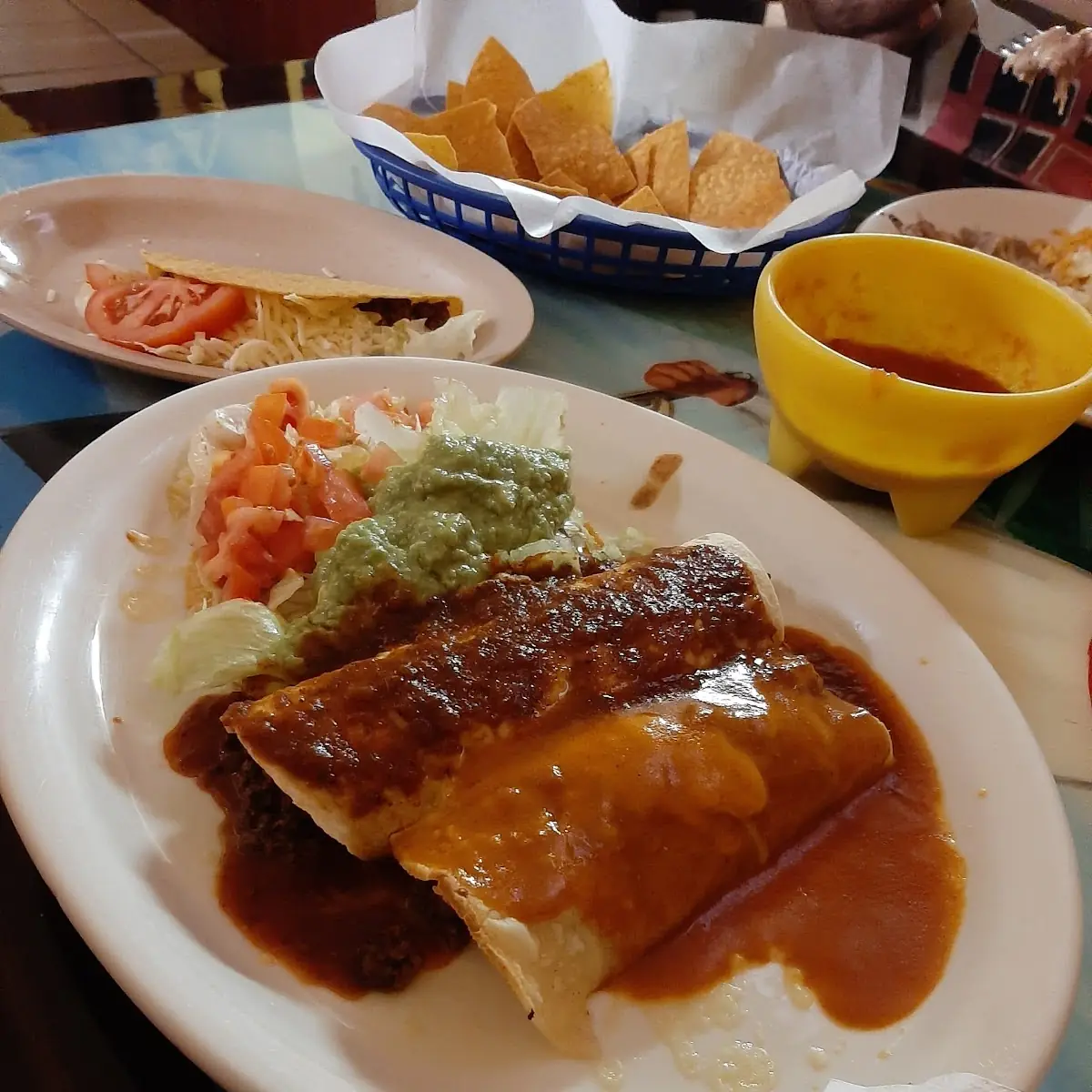 Beef Burrito Enchiladas and Beef Taco
