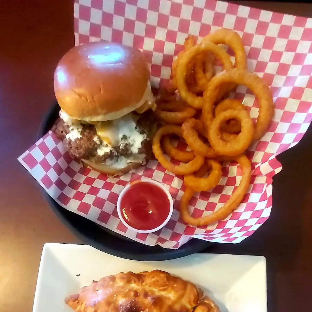 Fried Pickle Burger & Stromboli
