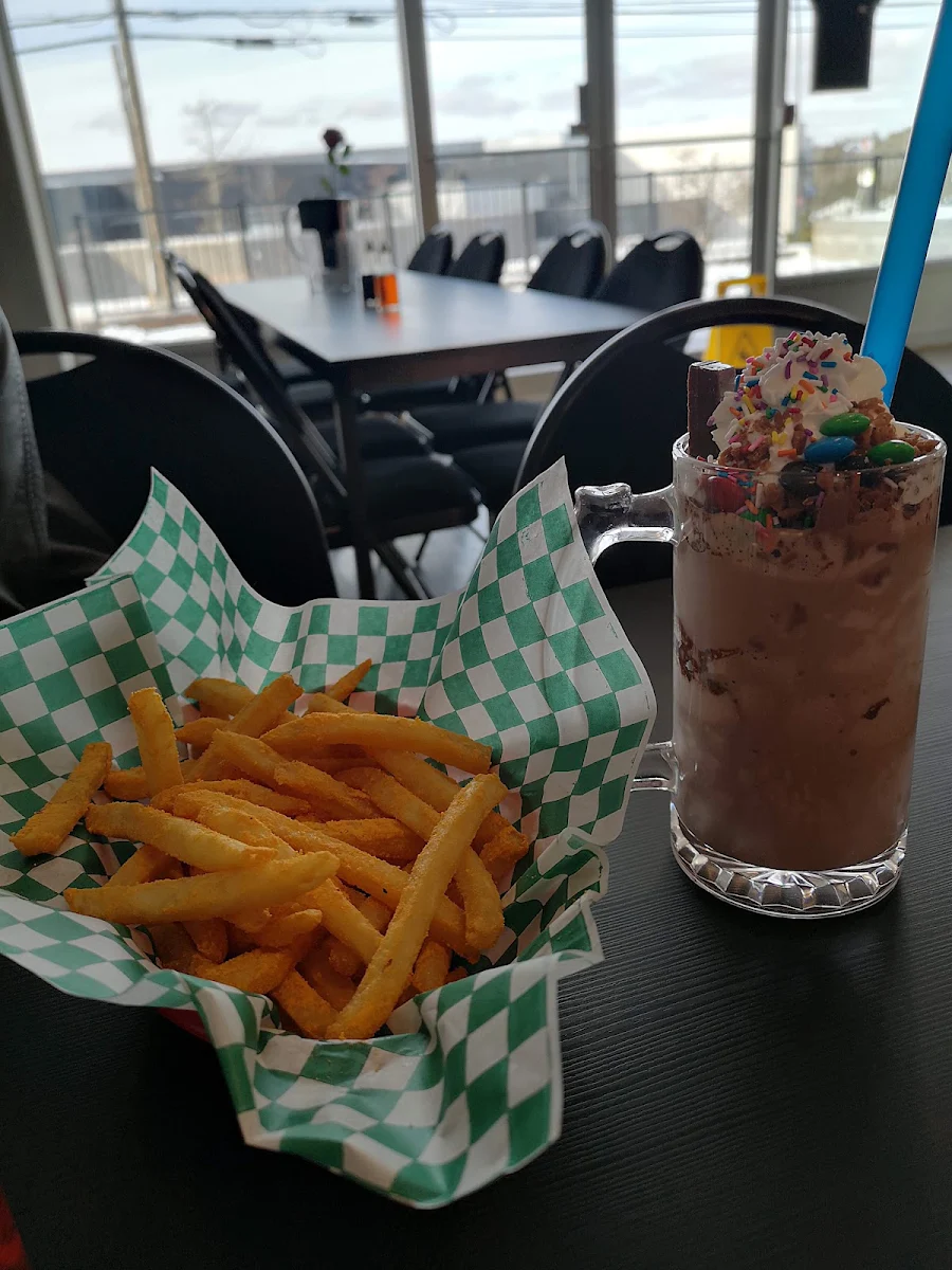 Cheesy Fries and Milo Dinosaur