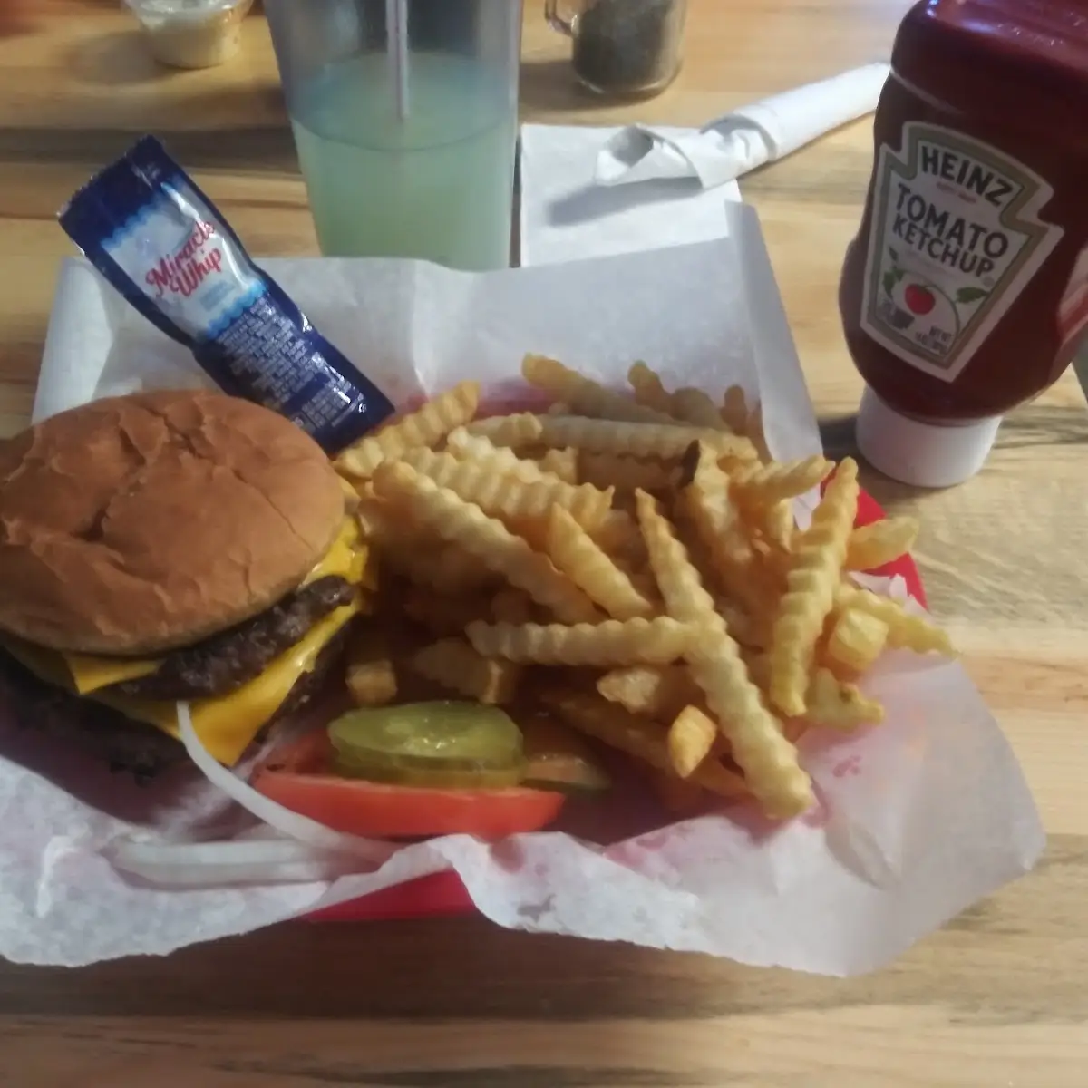 Double Cheese Burger with Fries