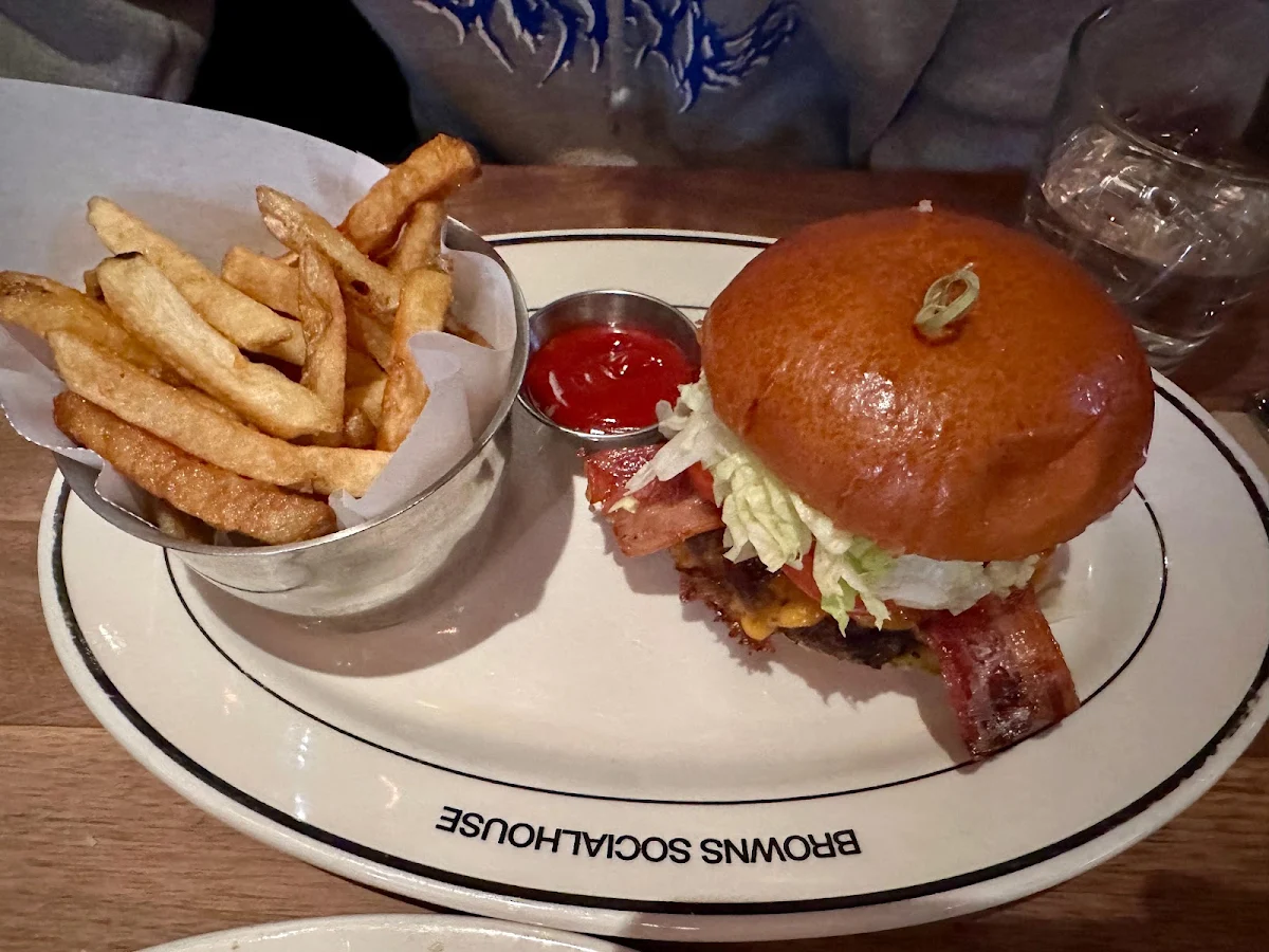 Bacon Cheeseburger and Fries