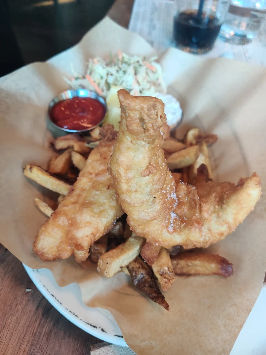 Fish and Chips with Coleslaw
