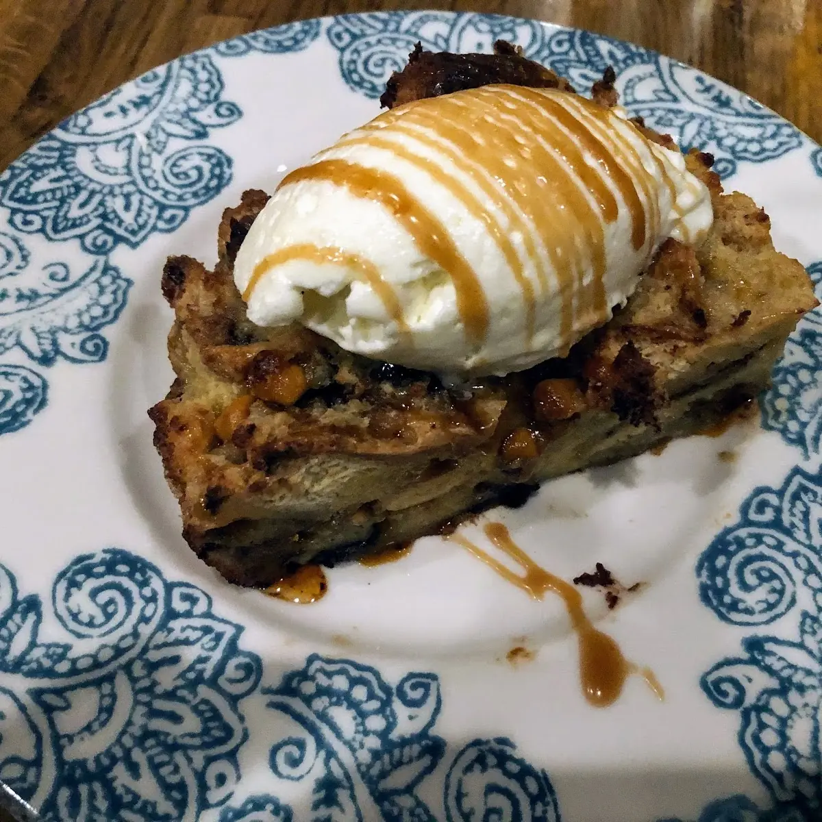 Chocolate Ganache Bread Pudding
