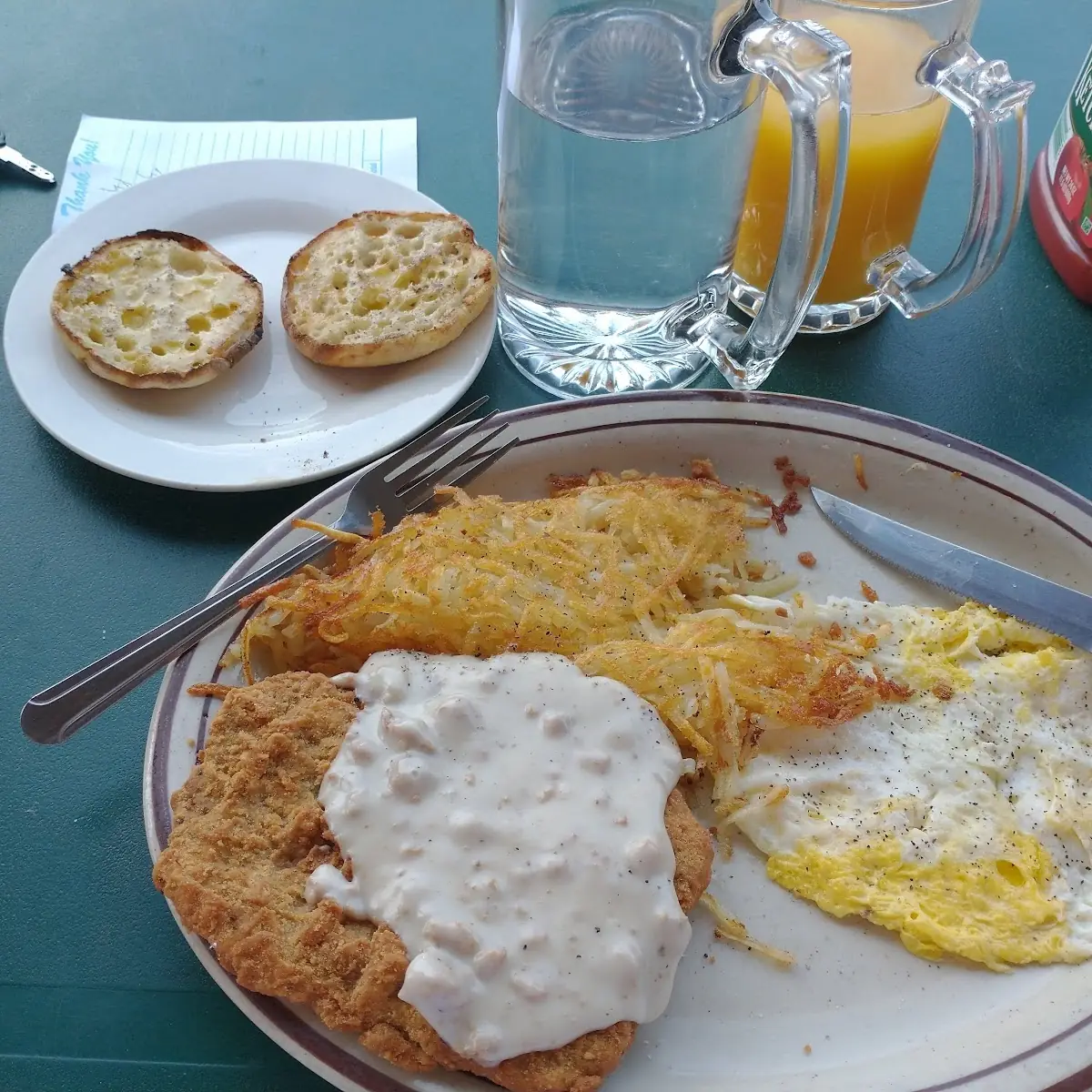 Chicken Fried Steak Traditional Breakfast Item