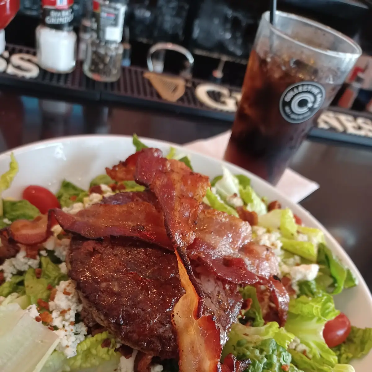 blt Salad with a Bacon Burger