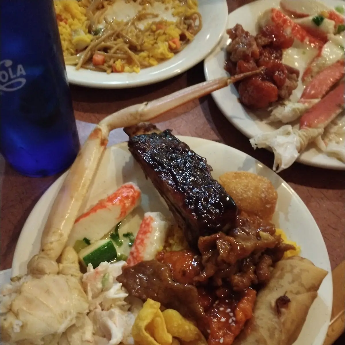 Crab Legs Ribs Egg Roll Crab Salad Fried Rice Crab Rangoon