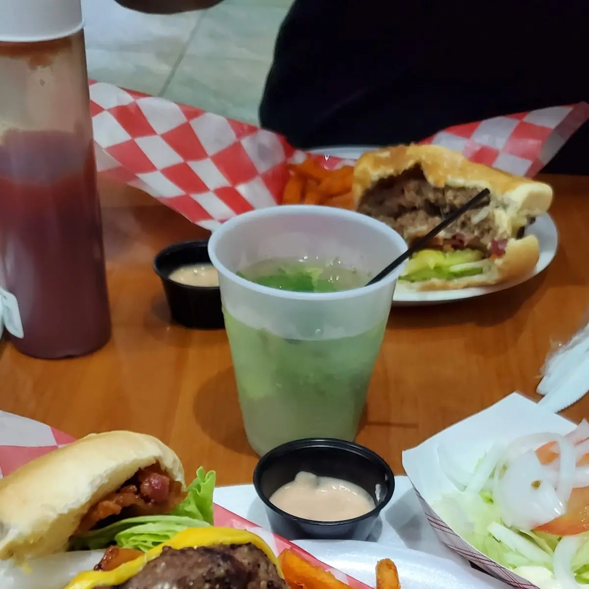 Cheese Burger Fried Sweet Potatoes Fries