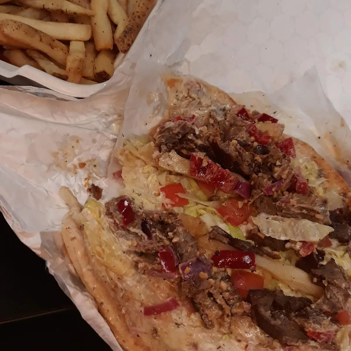 Lamb Gyro and Fries