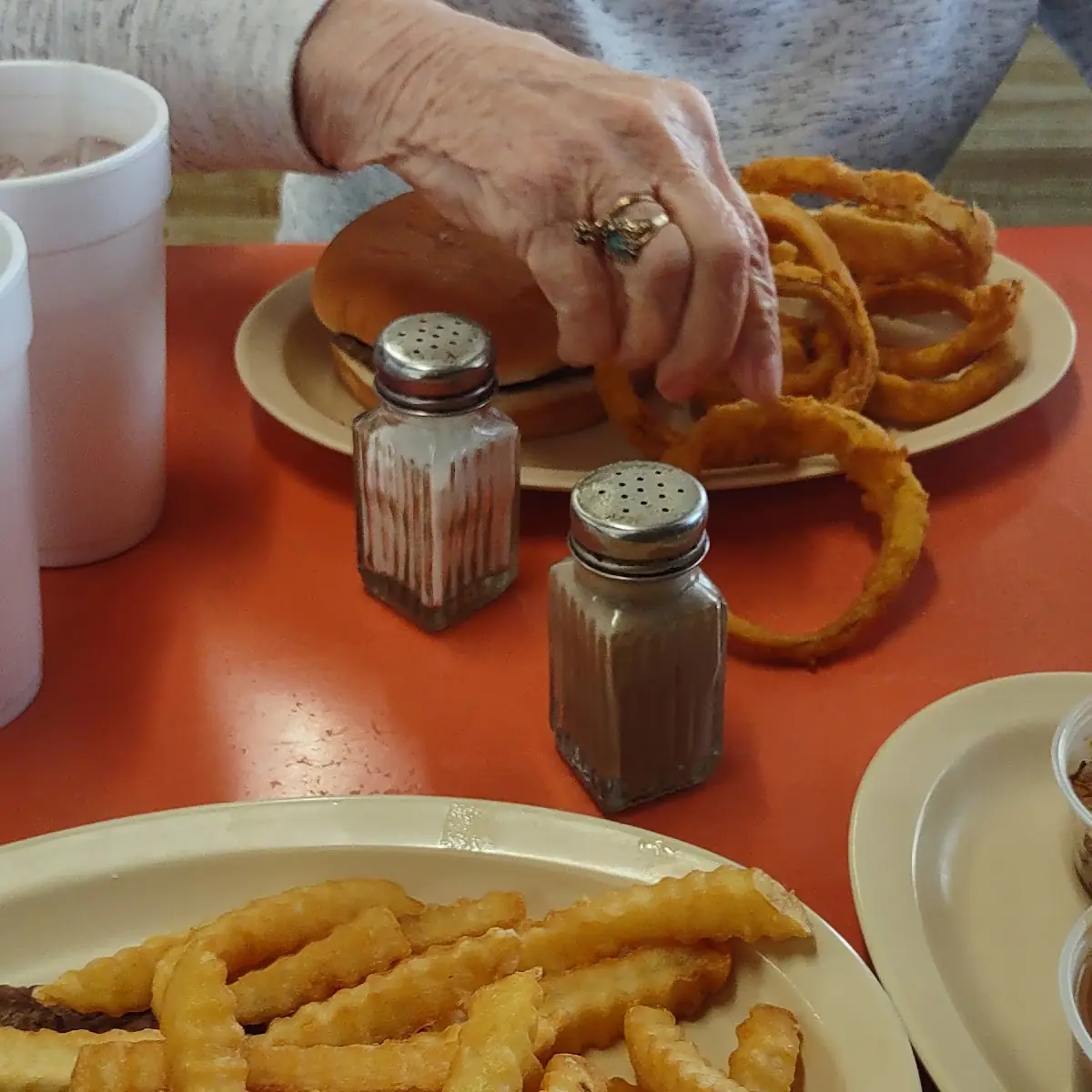 Double Bacon Cheeseburger Plate 7 55 Shrimp Basket