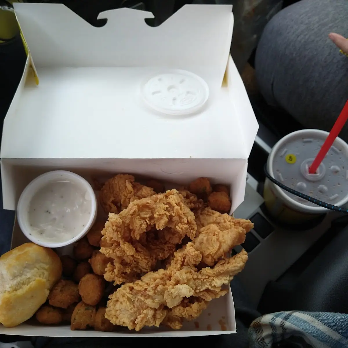 4 Chicken Tenders with Okra