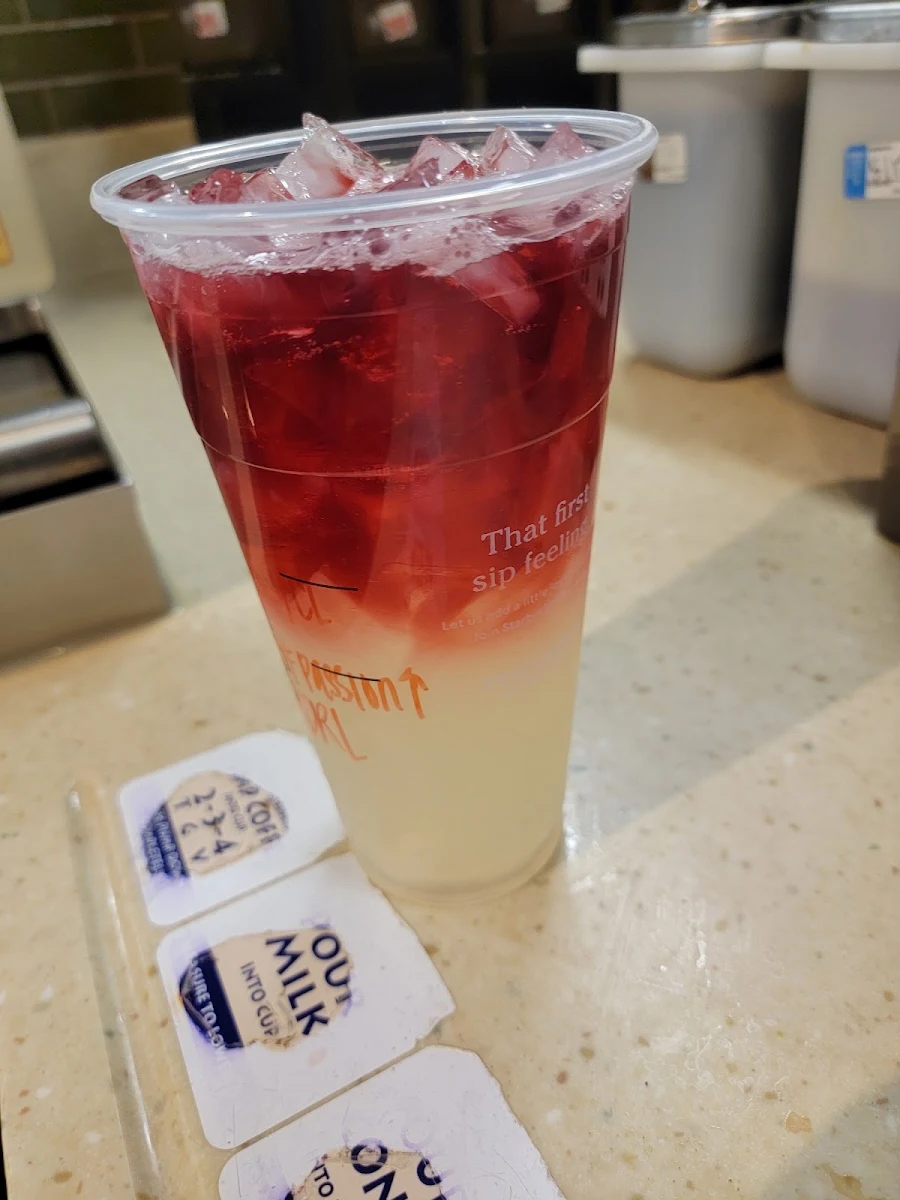 Ombre Mango Dragonfruit Lemonade with Passion Tea
