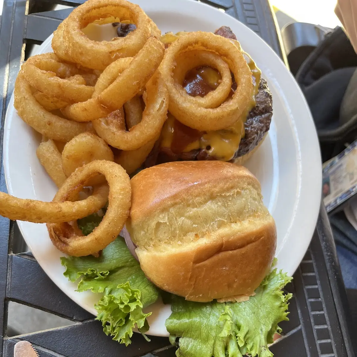 Burger & Onion Rings