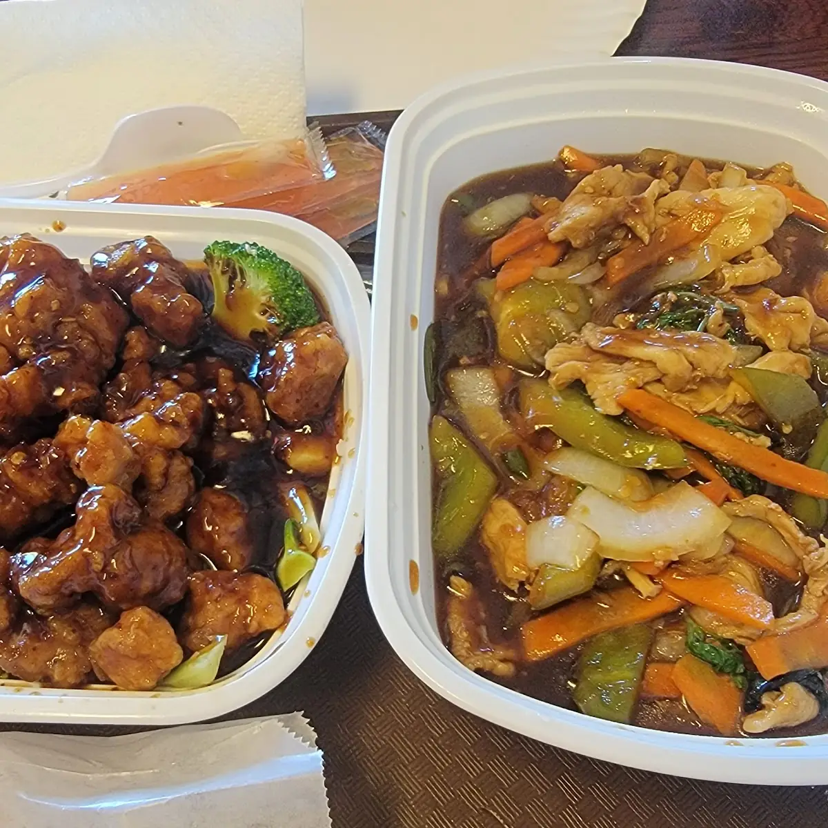 General TSO's Chicken and Basil Chicken