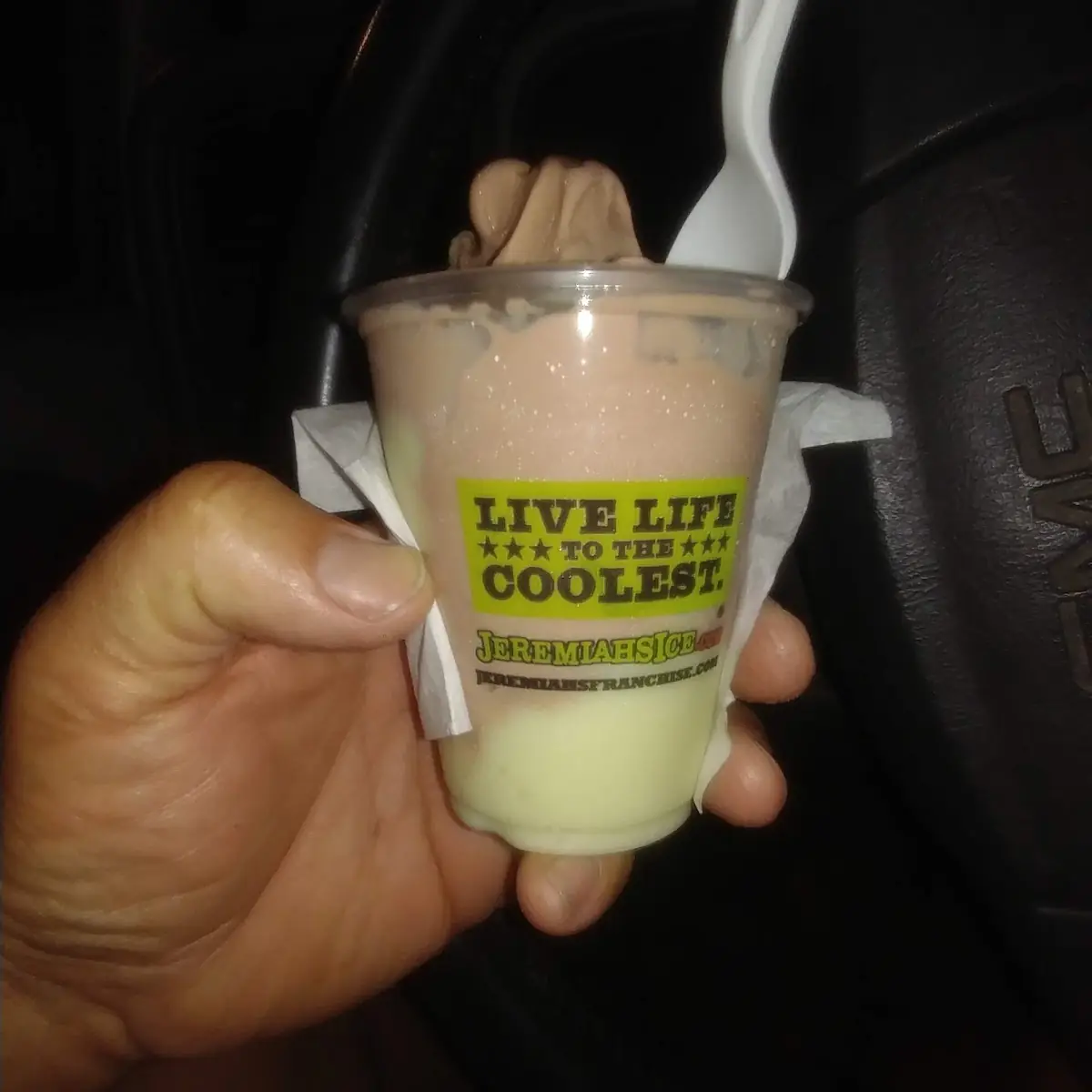 Cake Batter with Chocolate Ice Cream