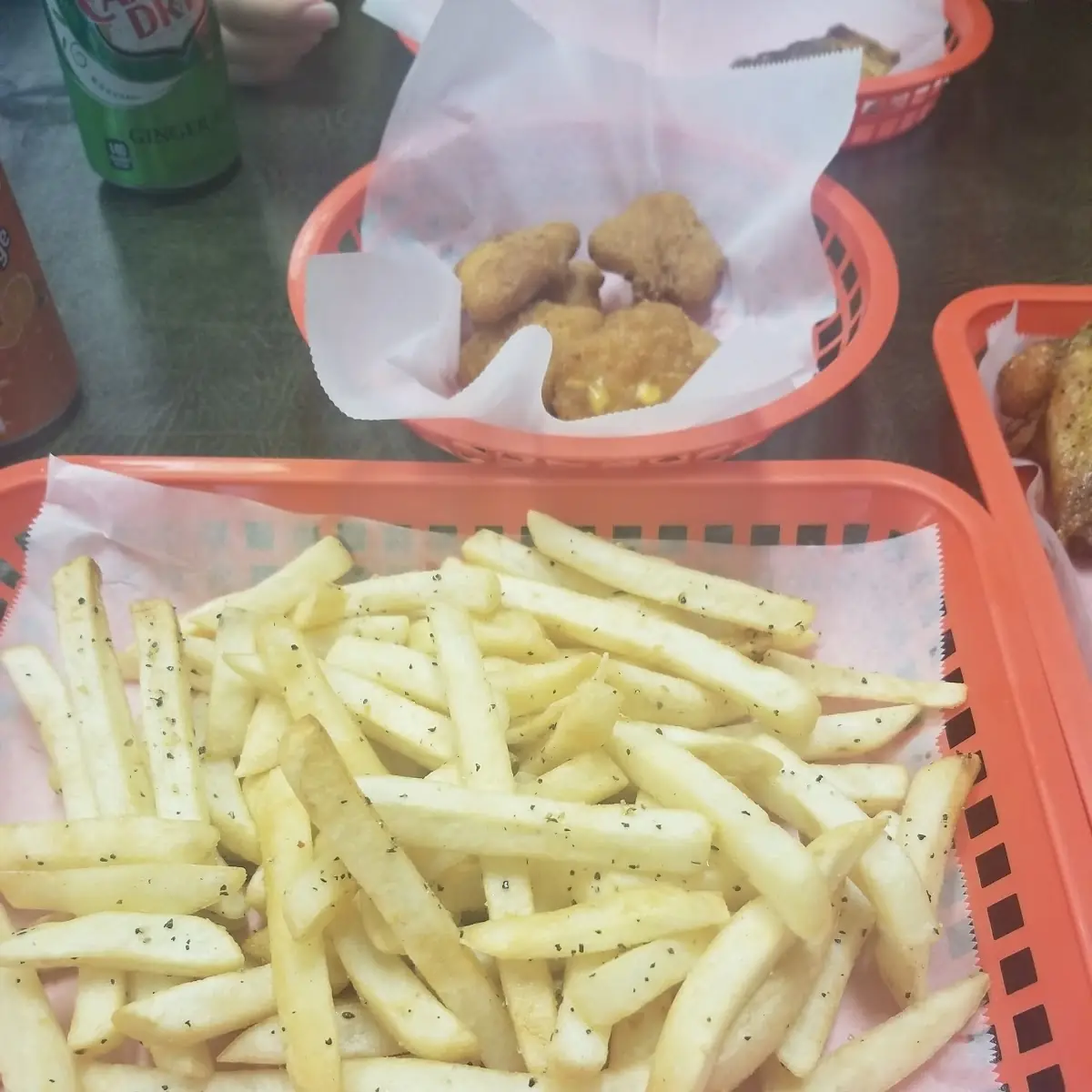 Fries and Fried Mac and Cheese