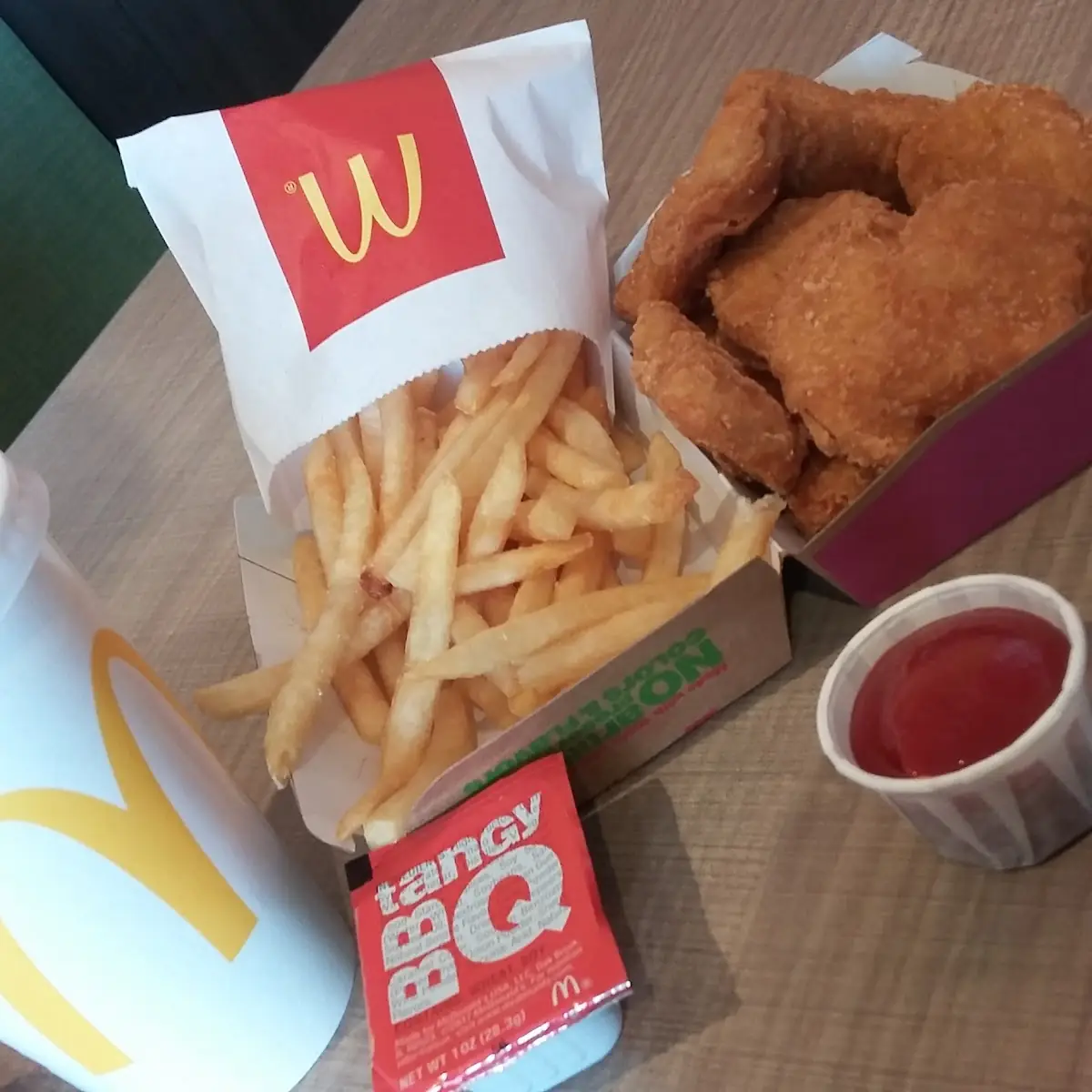 Chicken Mcnuggets Small Fries and Coke