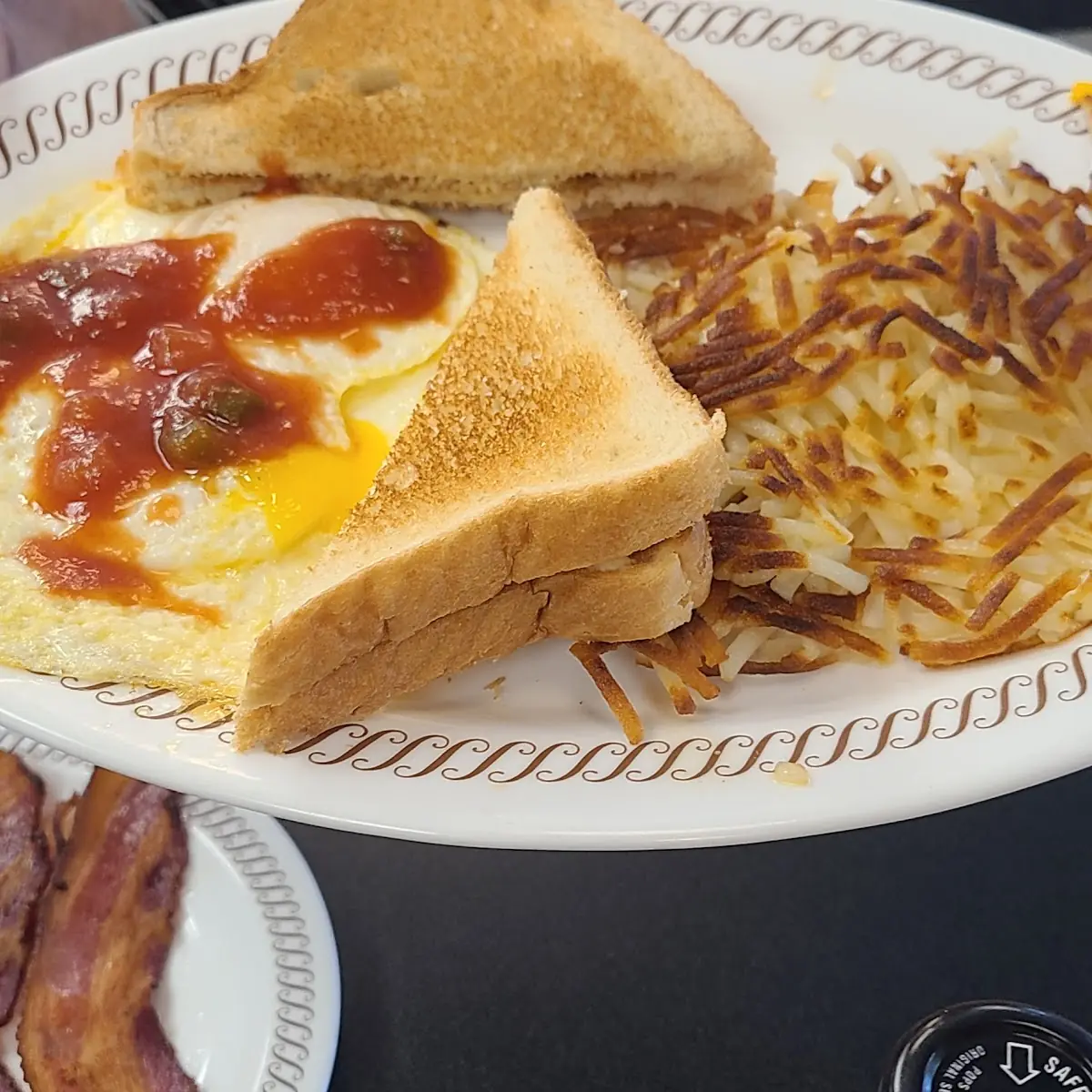 Over Medium Eggs with Hot Sauce