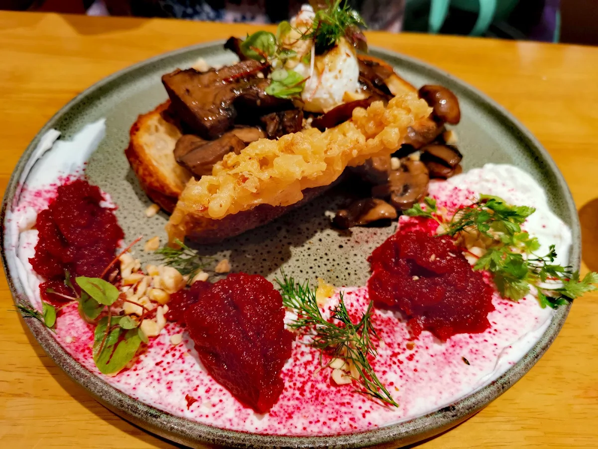 Pruffle Scrambled Eggs on Toast, Urban Jungle Cafe