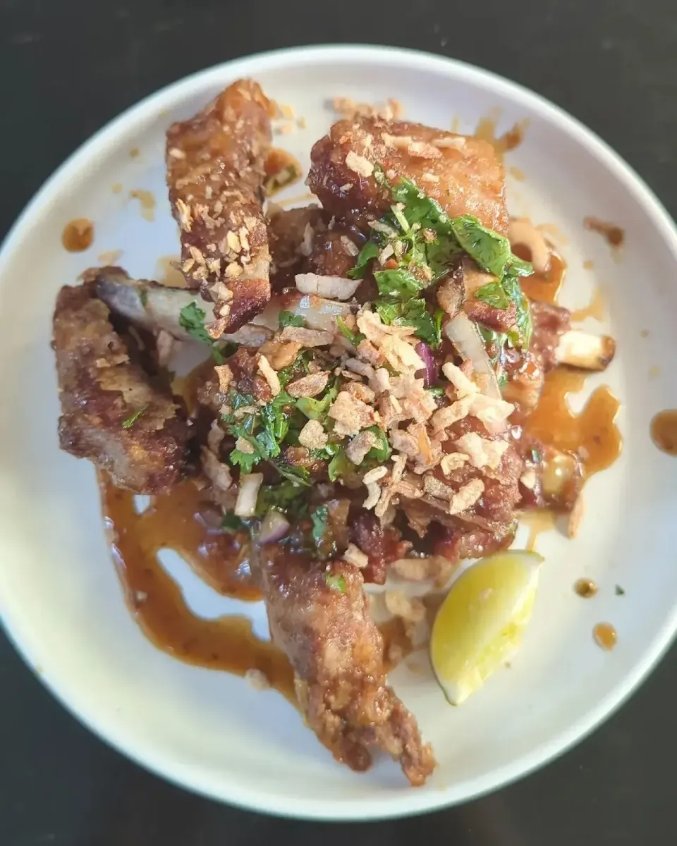 Lamb Ribs, Hops and Vine