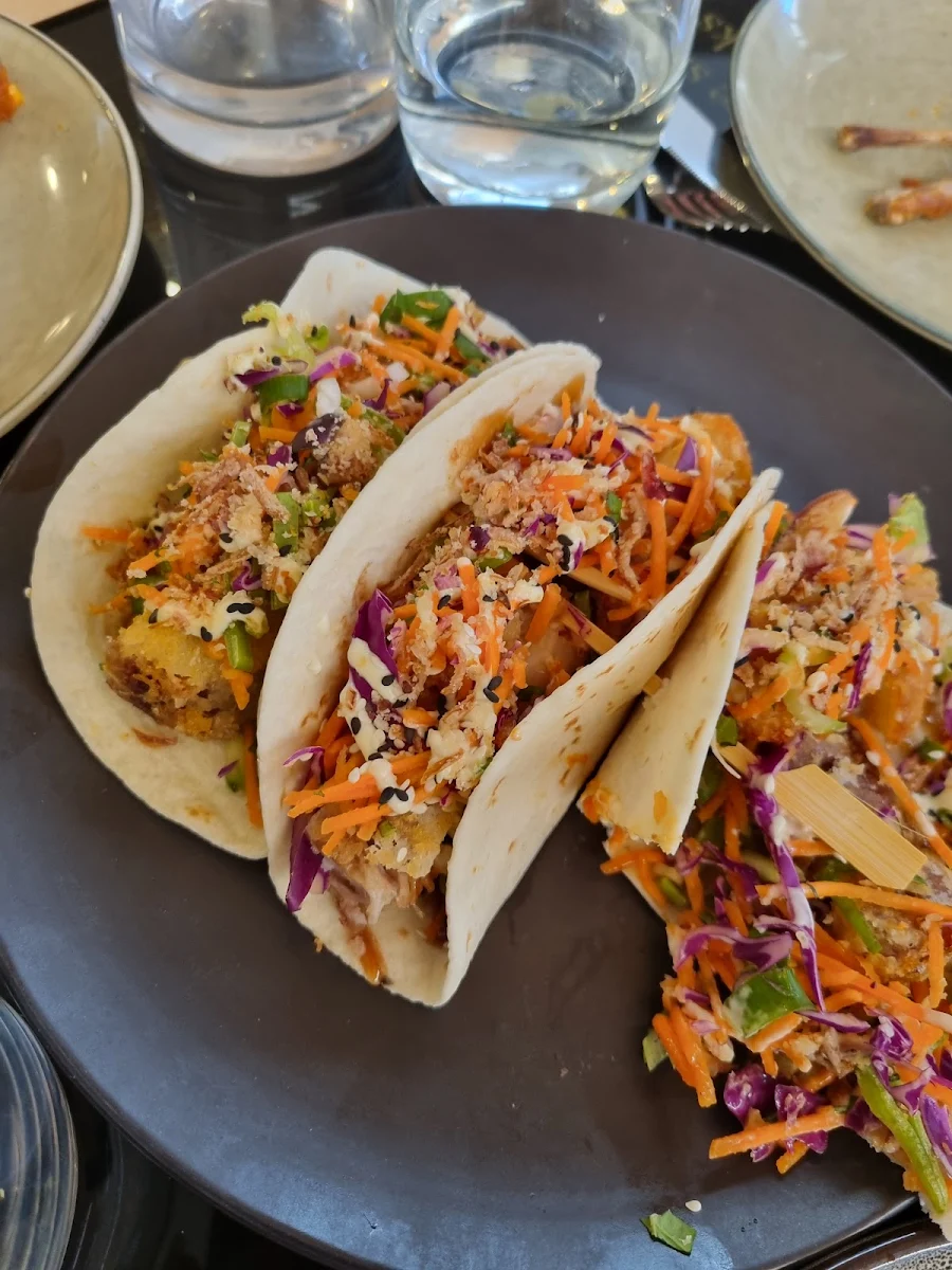 Pork Belly Tacos, Hops and Vine