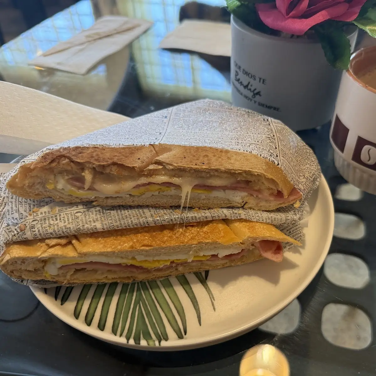 Ham Cheese and Egg Sandwich