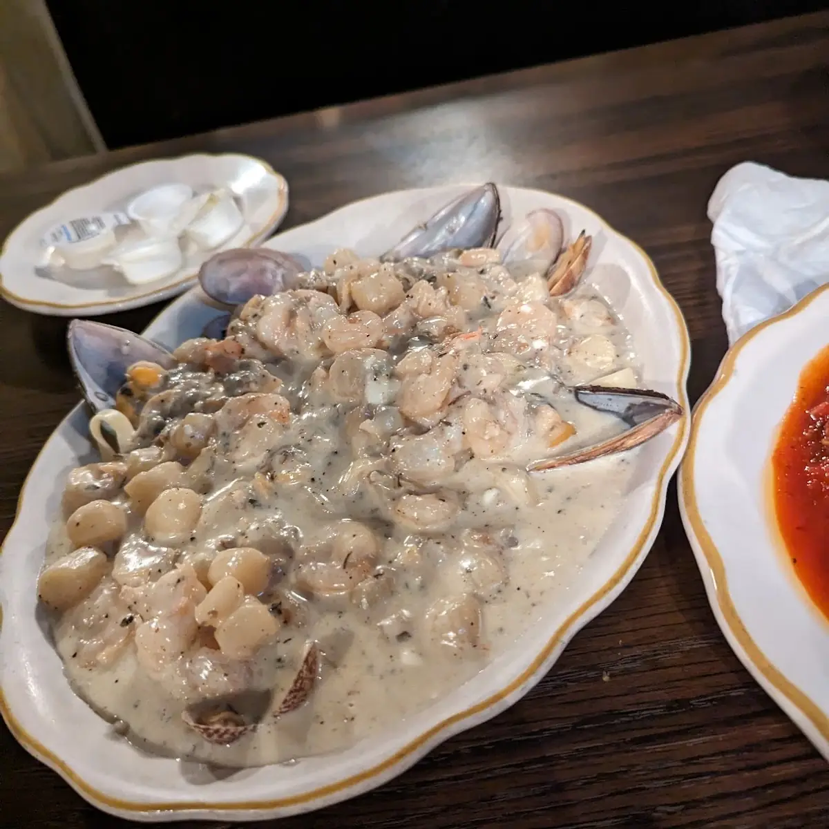 With Clam Sauce