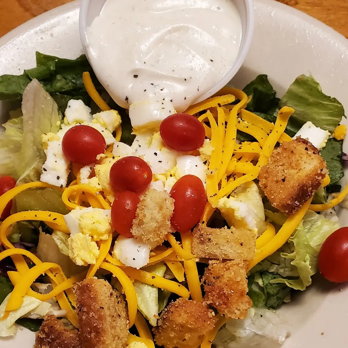 Side Salad with Homemade Thousand Island Dressing