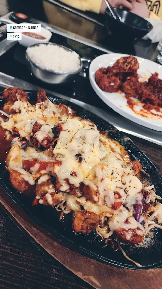 Cheese Buldak, Geonbae Korean BBQ & Buffet- Hastings