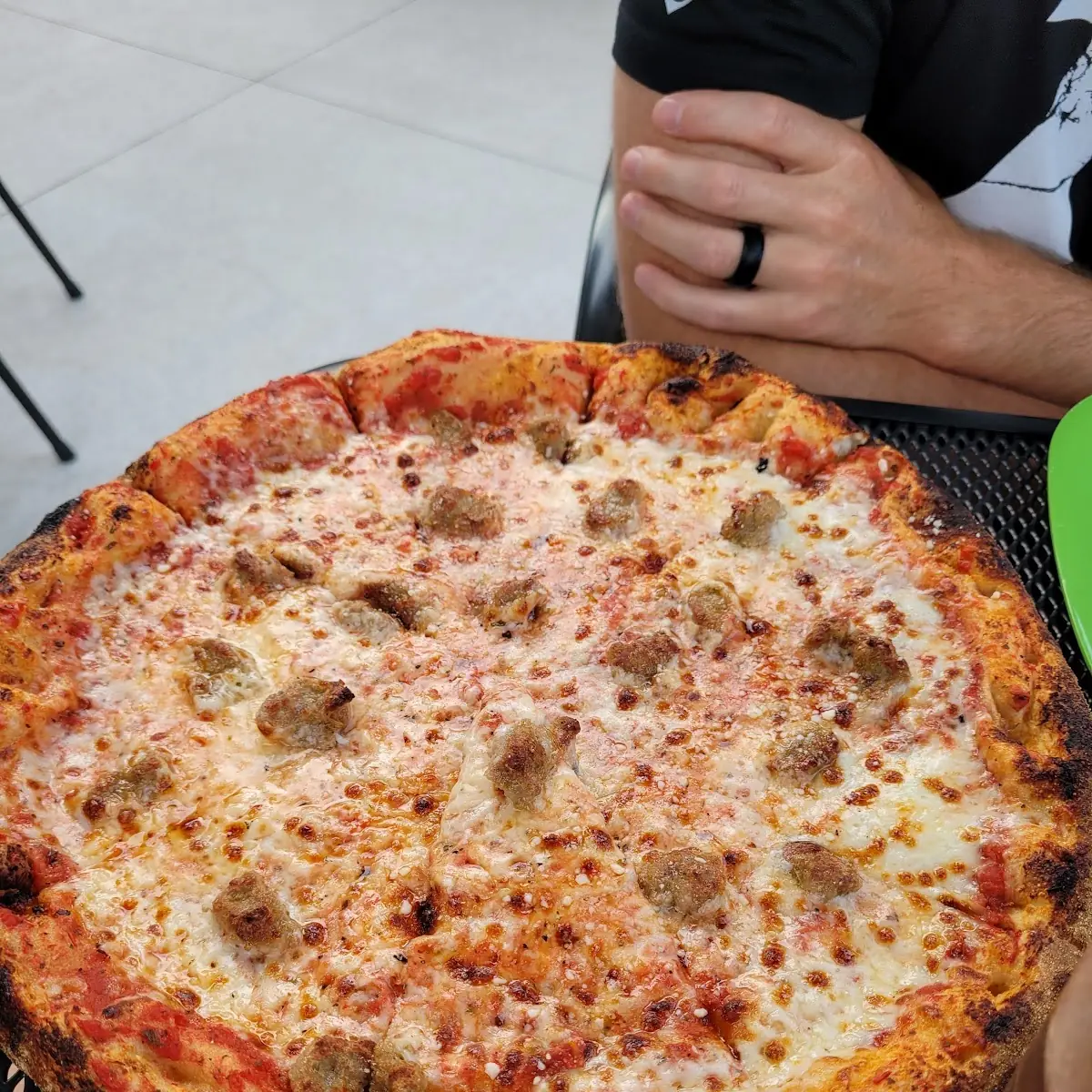 Sausage and Cheese Pizza