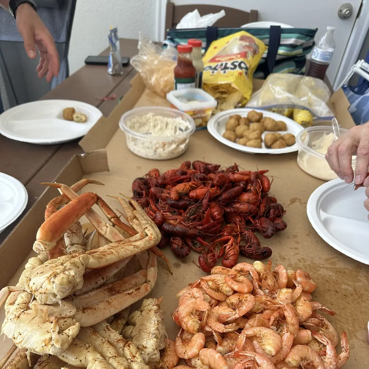 Snow Crab Leg Dinner Snow Crabe Shrimp