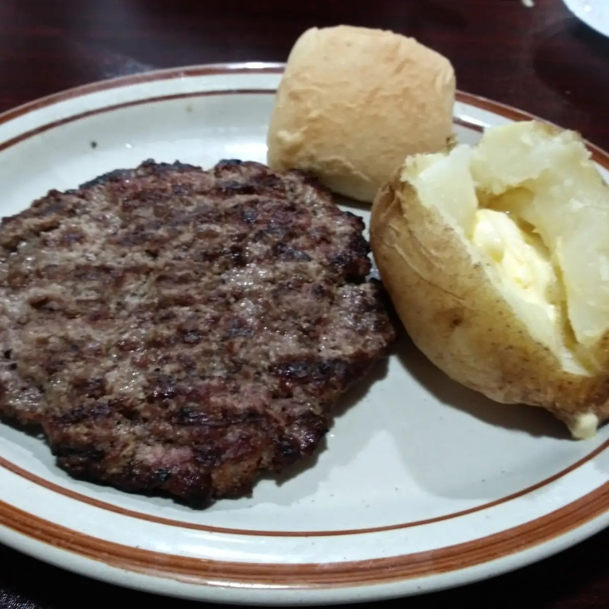 Hamburger Steak w Baked Potato