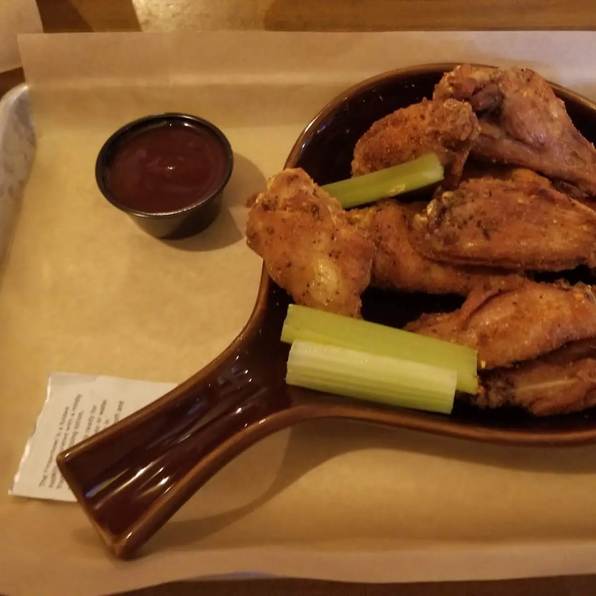 Fried Chicken Wings with Celery