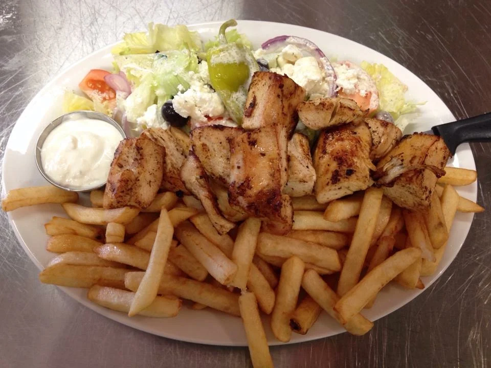 Chicken Souvlaki Plate