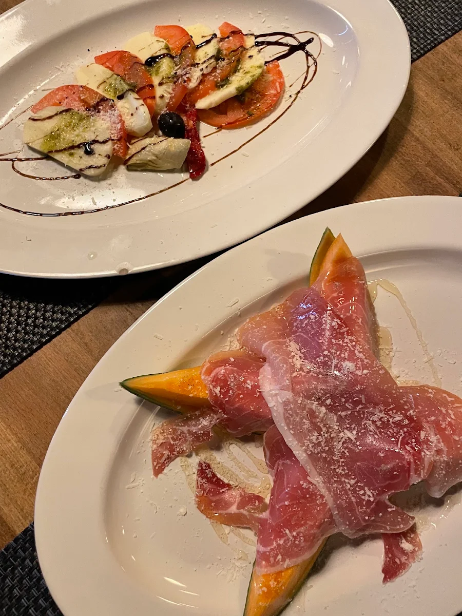 Caprese and Prosciutto with Melon, Cucina