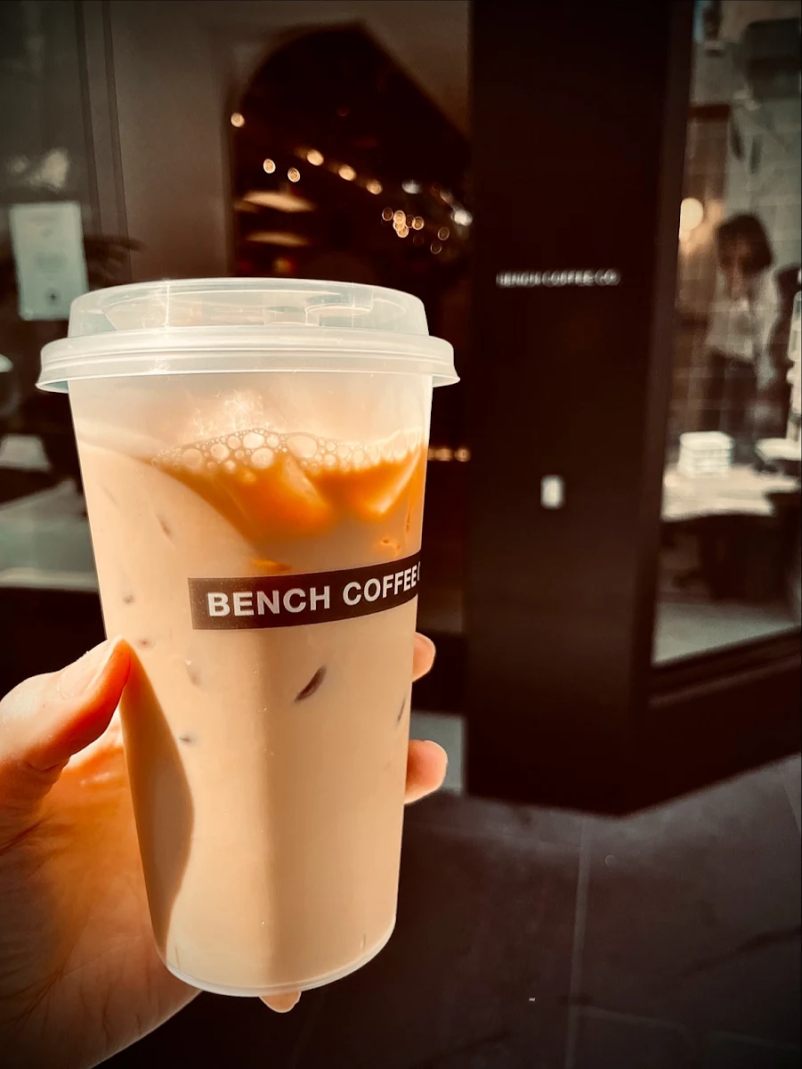 Iced Soy Latte Takeaway, BENCH COFFEE CO. Lt Collins