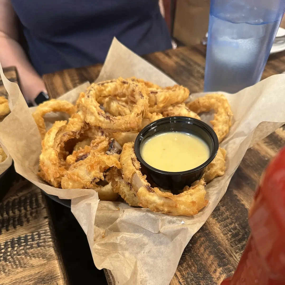 Onion Rings with Honey Mustard