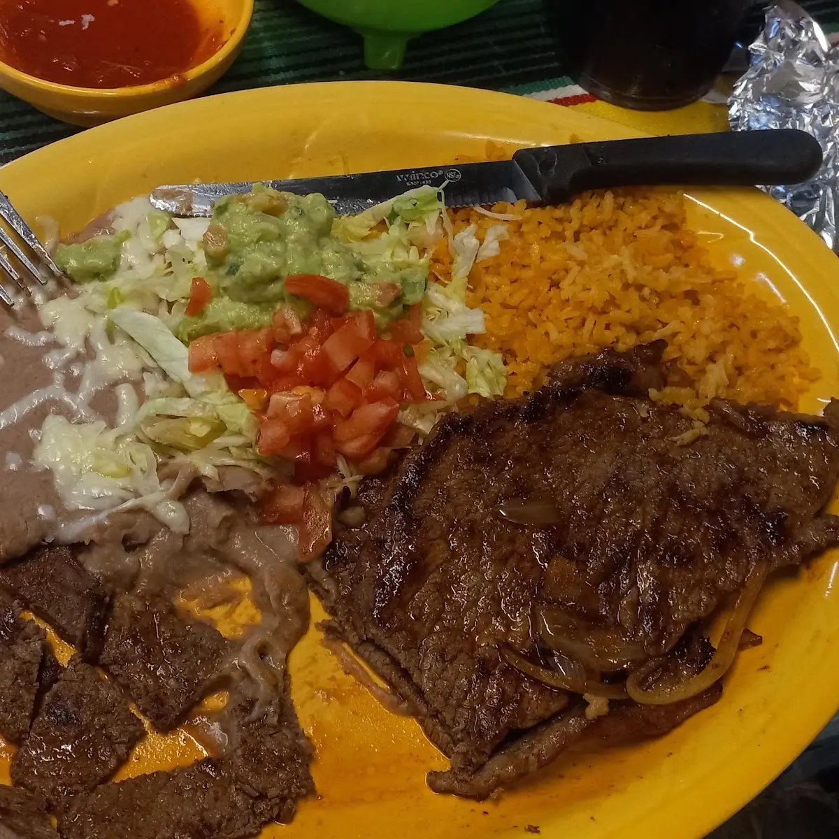 Carne Asada Plate with Flour Tortilla