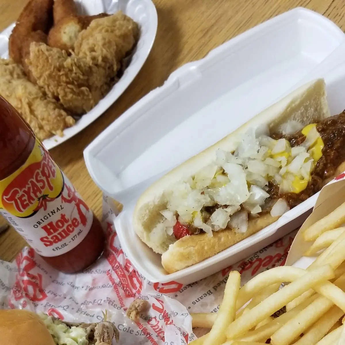 Pork Sandwich and Fries