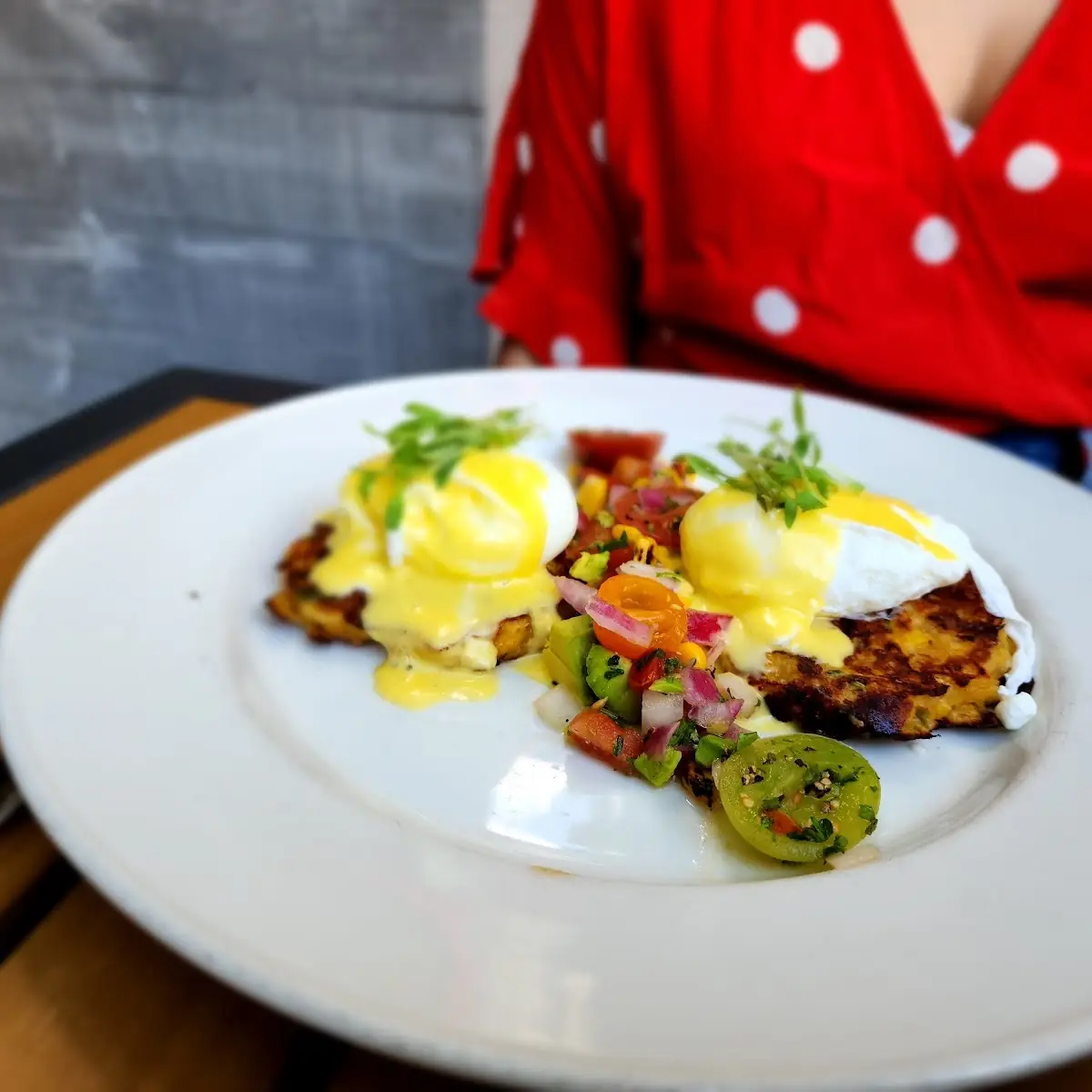 Sweet Corn Cake Benedict