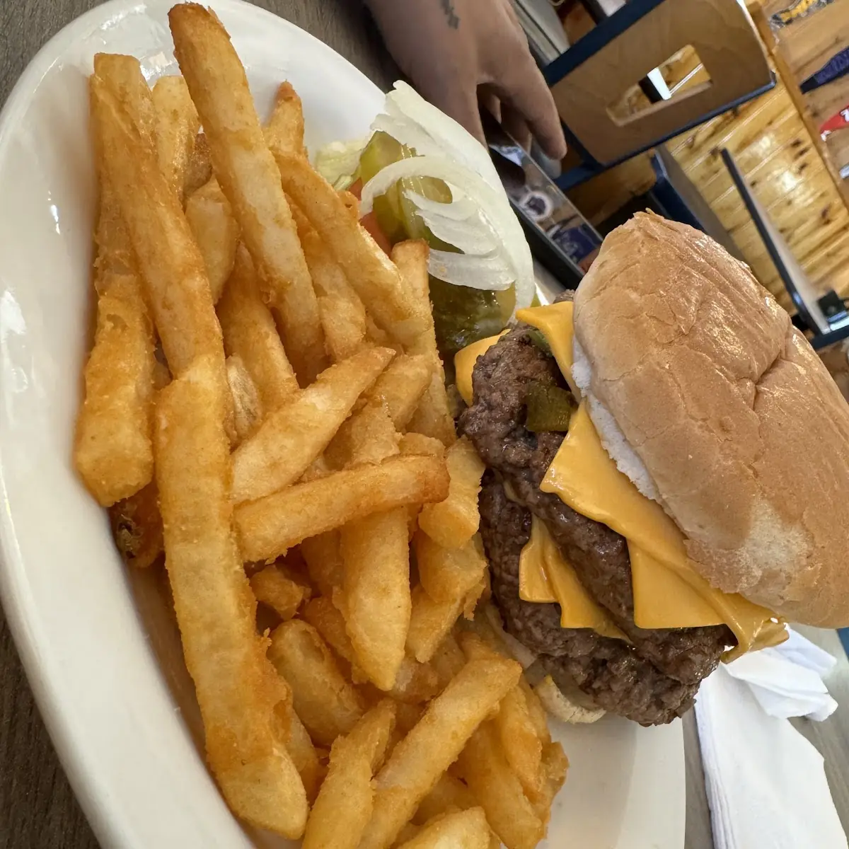 Double Halo Burger with Fries with Cheese