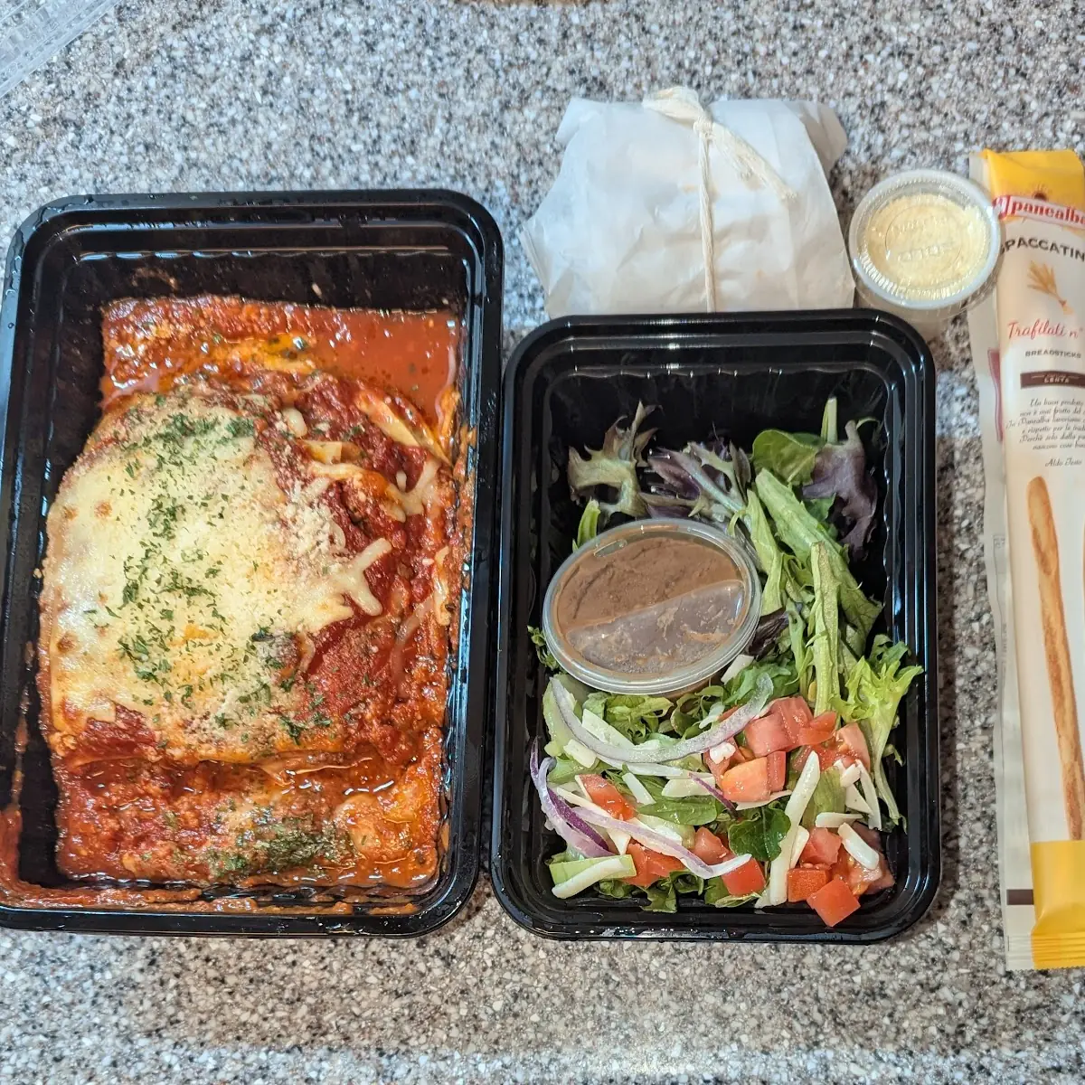Lasagna and Salad