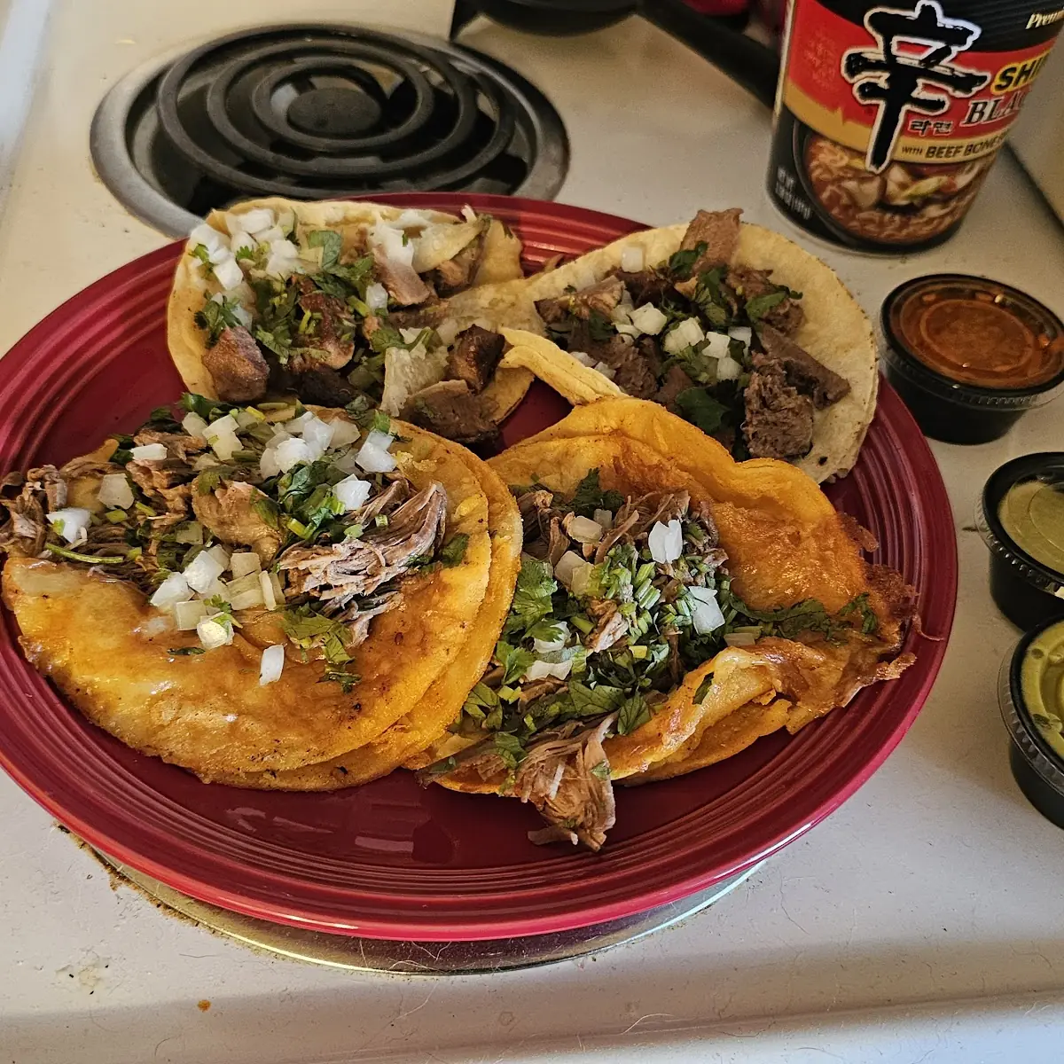 2 Quesabirria and 2 Al Pastor Tacos