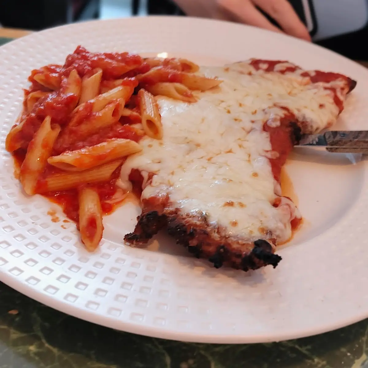 Chicken Parmesan with Penne Pasta