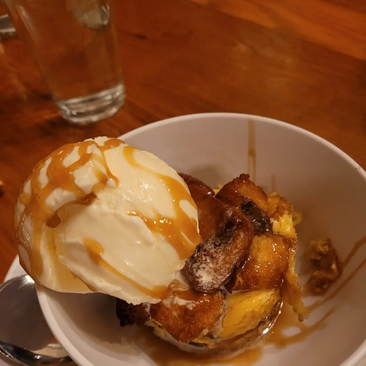 Warm Banana Bread Pudding