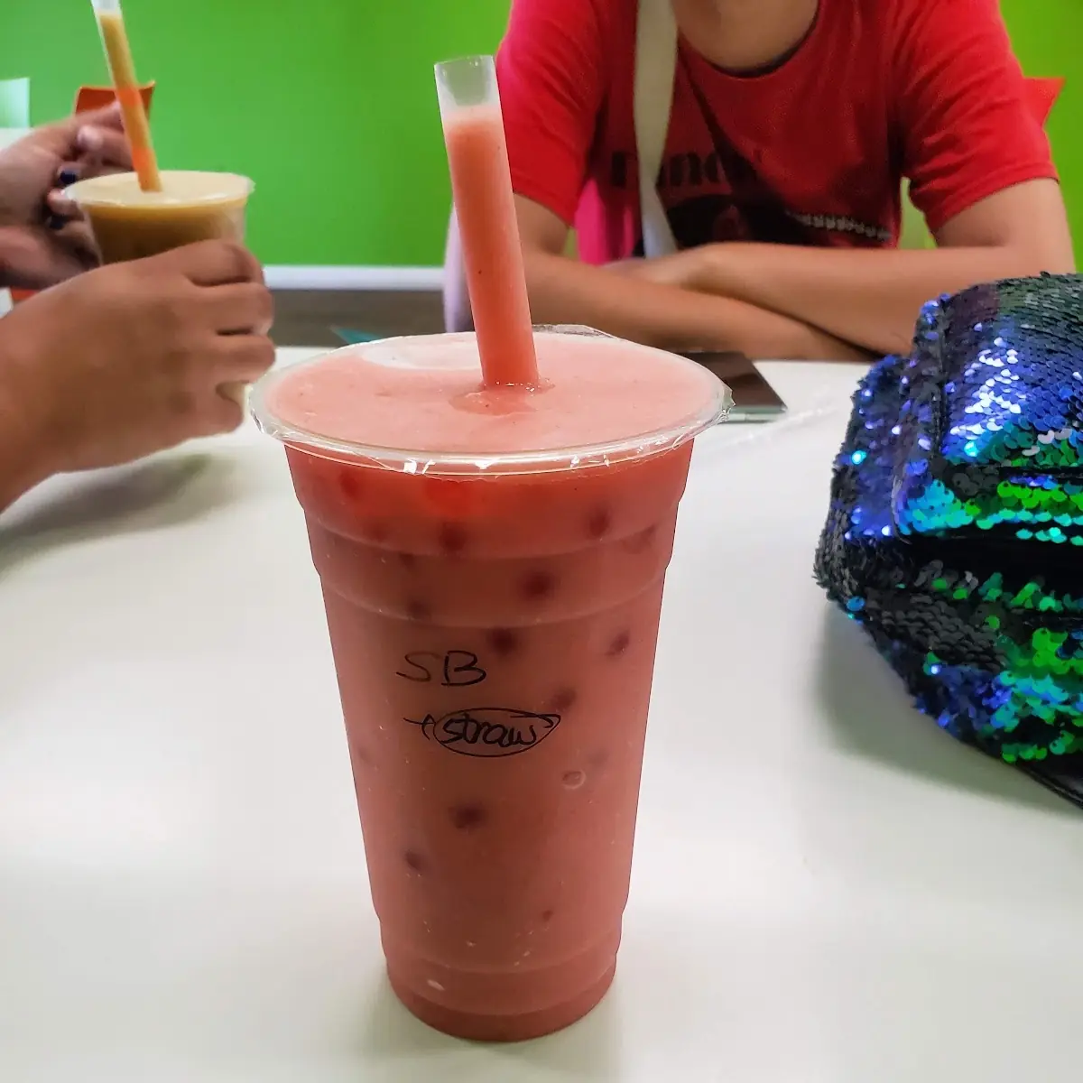 Strawberry Banana Boba