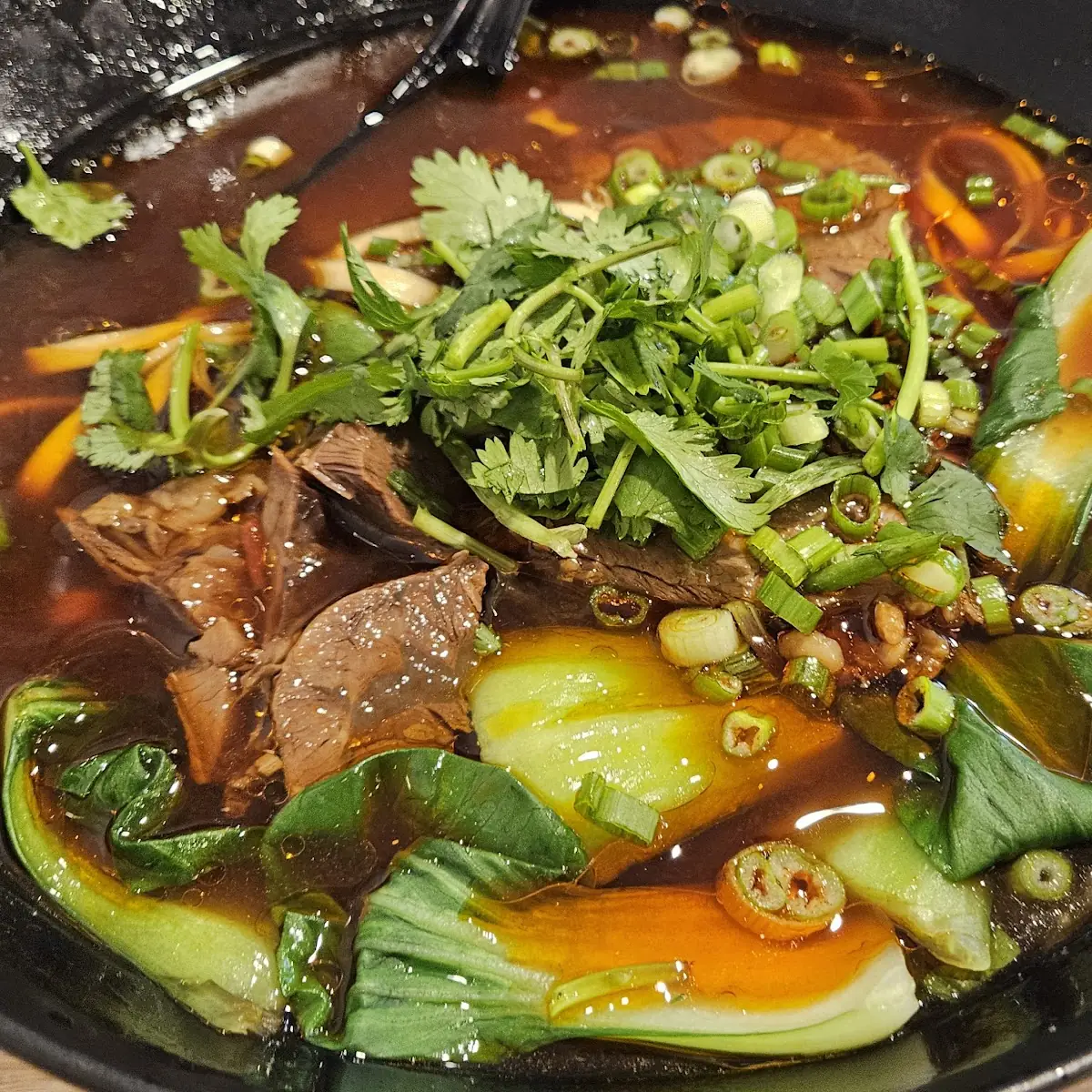 Beef Noodle Soup with Bok Choy