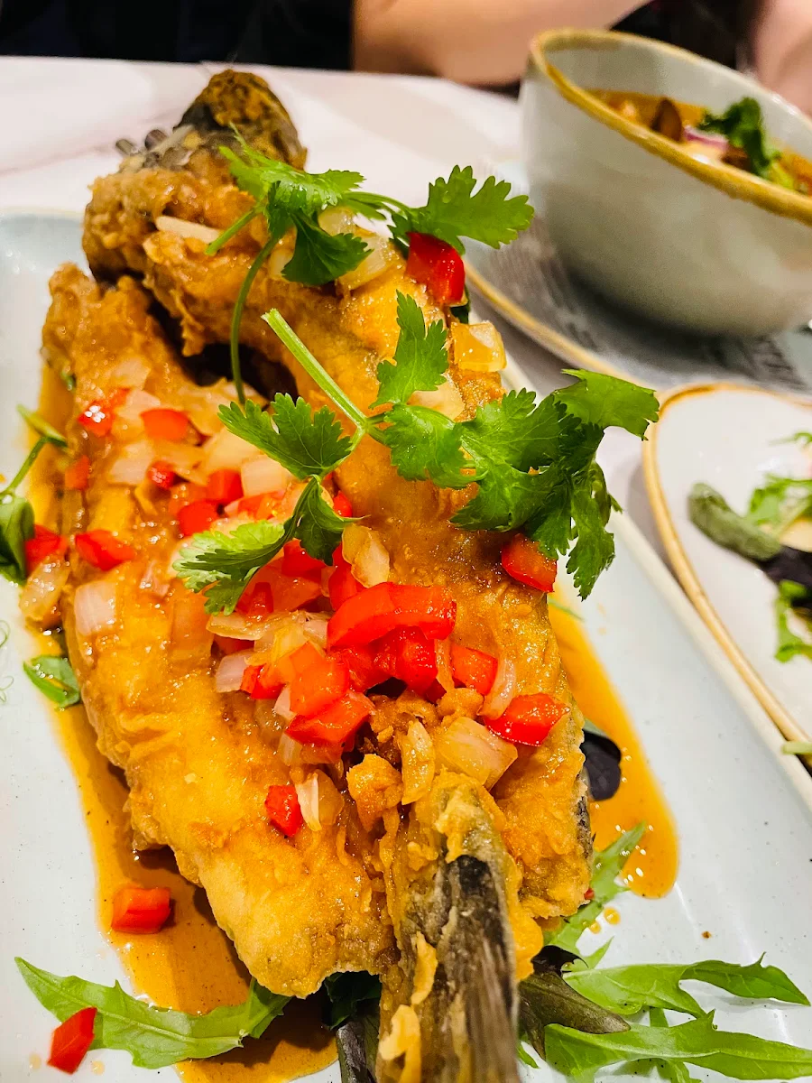 Boneless Whole Barramundi with Ginger & Shallots