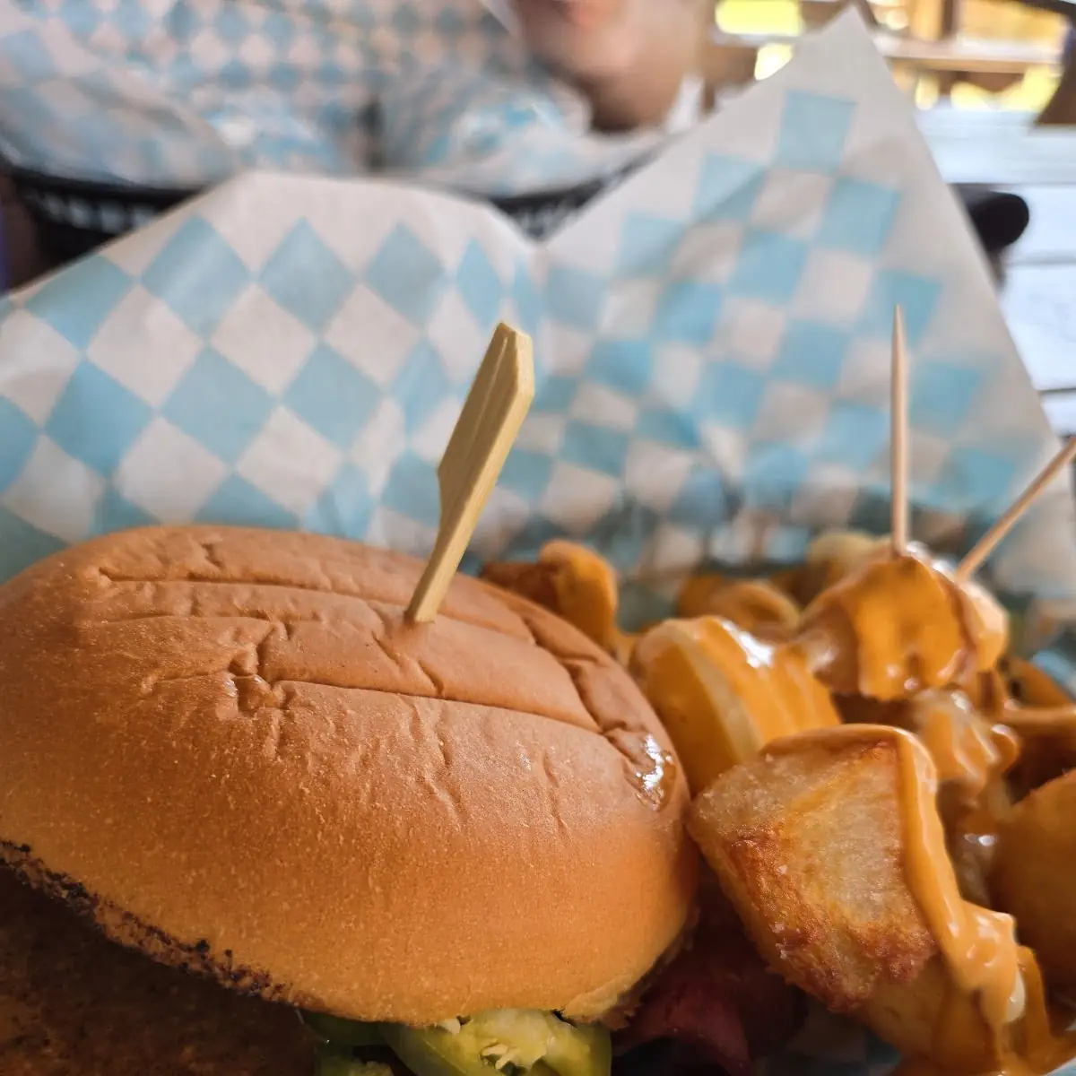 Peanutbutter Burger on a Pretzel Bun