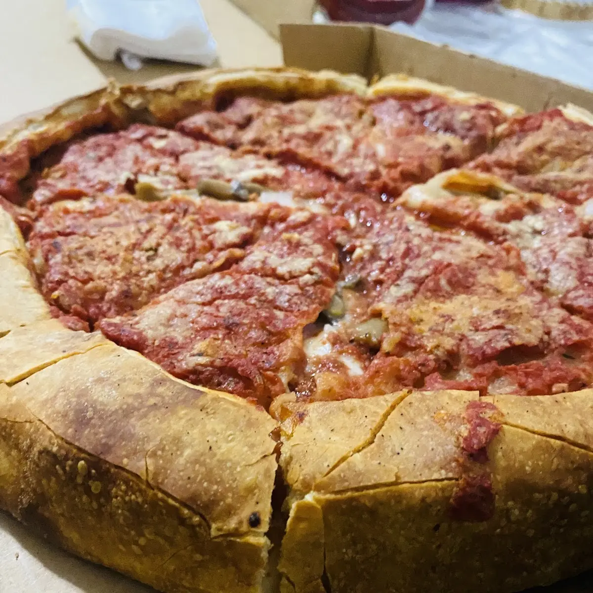 Deep Dish Pizza Meat Lovers